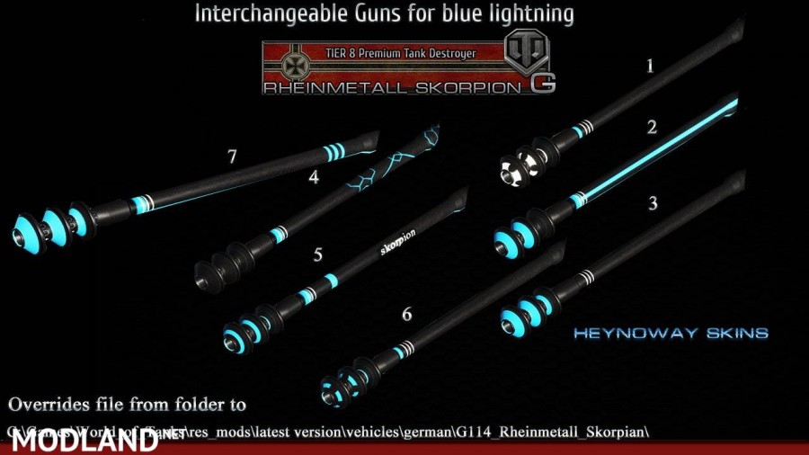 Skorpion G customizable Blue lightning skin -heynoway skins- Updated [1.1.0.1]